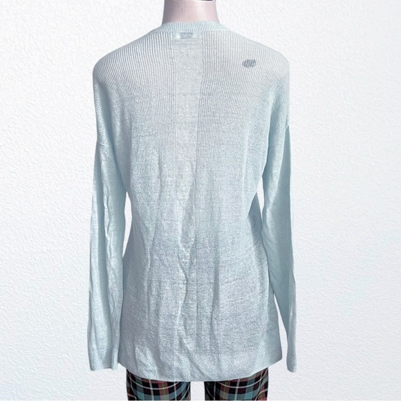 Vince 100% Linen Beachy Casual Pullover Sweater Light Blue SZ XS - Picture 6 of 10
